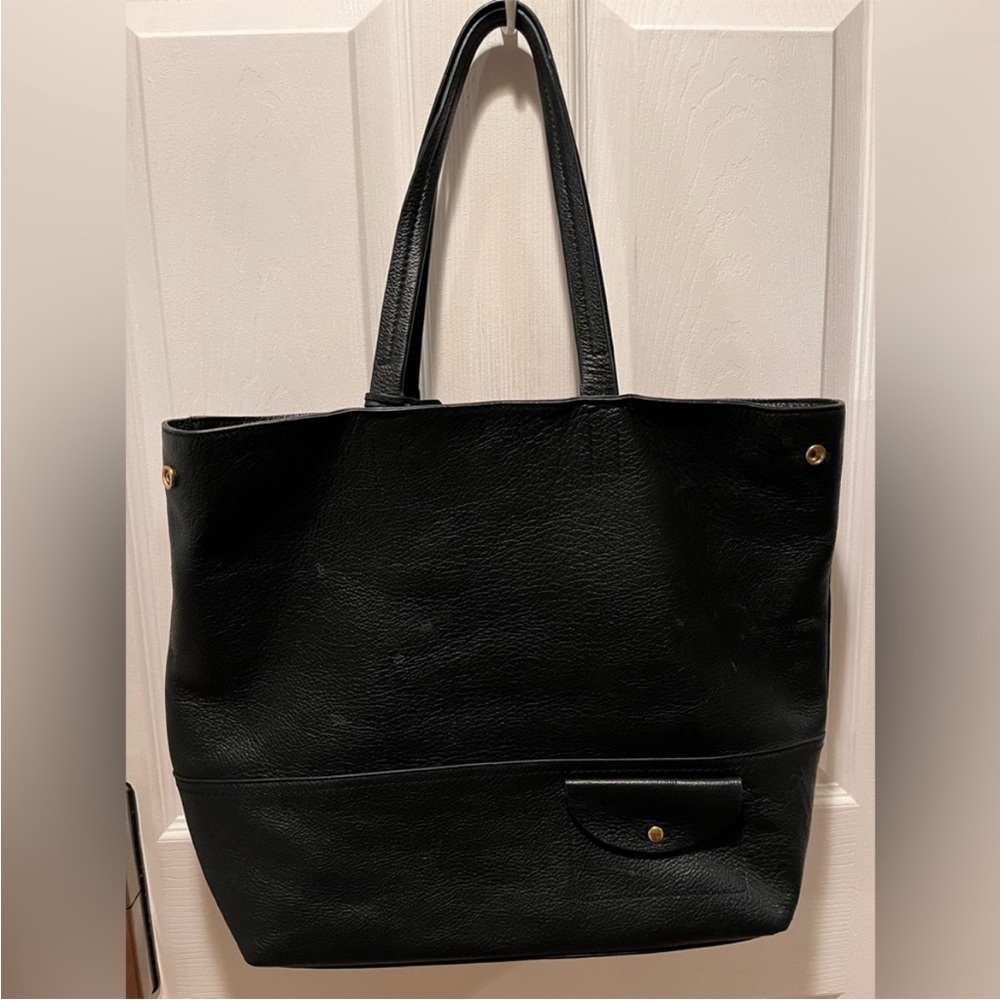 100% leather J. Crew leather tote bag